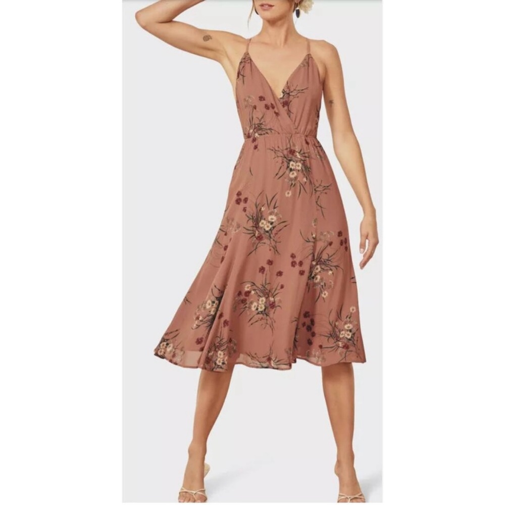 Reformation pink Uma floral midi Dress